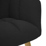 Chaise de relaxation Noir Tissu