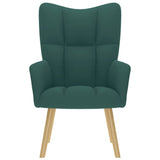 Chaise de relaxation Vert foncé Tissu