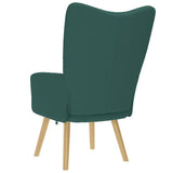 Chaise de relaxation Vert foncé Tissu