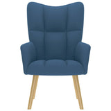 Chaise de relaxation Bleu Tissu