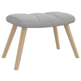 Chaise de relaxation avec repose-pieds gris nuage tissu