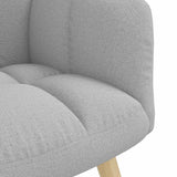Chaise de relaxation avec repose-pieds gris nuage tissu