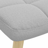 Chaise de relaxation avec repose-pieds gris nuage tissu