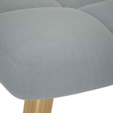 Chaise de relaxation avec repose-pied Gris clair Tissu