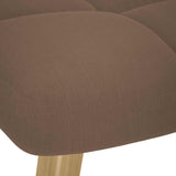 Chaise de relaxation avec repose-pied Marron Tissu