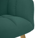 Chaise de relaxation avec repose-pied Vert foncé Tissu