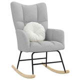 Chaise à bascule gris nuage tissu