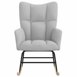 Chaise à bascule gris nuage tissu