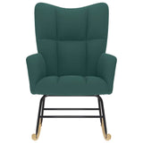 Chaise à bascule Vert foncé Tissu