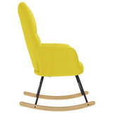 Chaise à bascule jaune clair tissu