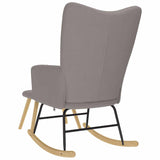 Chaise à bascule avec repose-pied Taupe Tissu