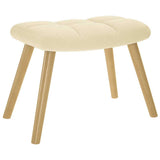 Chaise à bascule avec repose-pied Crème Tissu