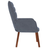 Chaise de relaxation Gris foncé Velours