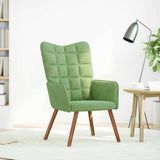 Chaise de relaxation Vert clair Velours