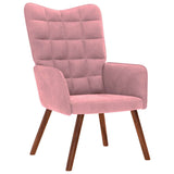 Chaise de relaxation Rose Velours