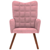 Chaise de relaxation Rose Velours