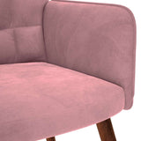 Chaise de relaxation Rose Velours
