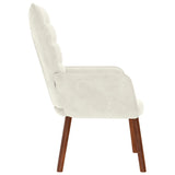 Chaise de relaxation crème velours