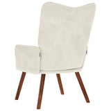 Chaise de relaxation crème velours