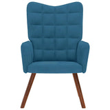 Chaise de relaxation Bleu Velours