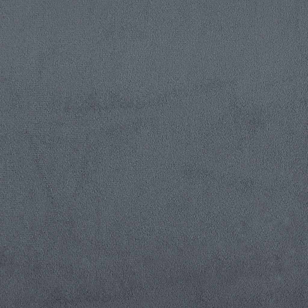 Fauteuil relax avec tabouret en velours gris foncé