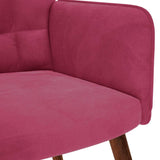 Chaise de relaxation avec tabouret Bordeaux Velours