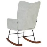 Chaise à bascule Gris clair Velours