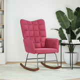 Chaise à bascule Rouge bordeaux Velours