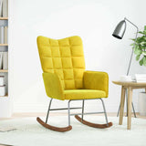 Chaise à bascule Jaune Velours