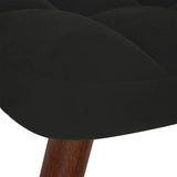 Chaise à bascule avec tabouret en velours noir