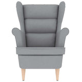 Fauteuil gris clair 74x84x100 cm tissu