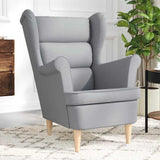 Fauteuil gris clair 74x84x100 cm tissu