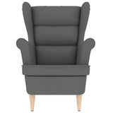 Fauteuil gris foncé 74x84x100 cm tissu