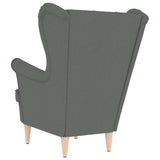 Fauteuil gris foncé 74x84x100 cm tissu