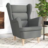 Fauteuil gris foncé 74x84x100 cm tissu