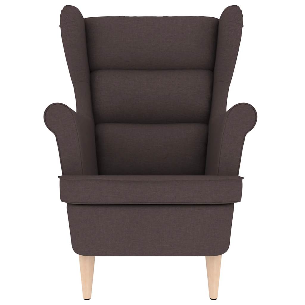 Fauteuil marron foncé 74x84x100 cm tissu