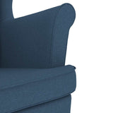 Fauteuil bleu 74x84x100 cm tissu