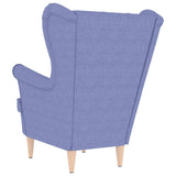 Fauteuil bleu jean 74x84x100 cm tissu