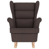 Chaise à bascule marron foncé 74x90x102 cm tissu