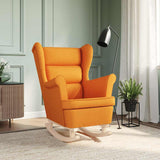 Chaise à bascule jaune foncé 74x90x102 cm tissu