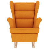 Chaise à bascule jaune foncé 74x90x102 cm tissu