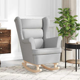 Chaise à bascule gris nuage 74x90x102 cm tissu