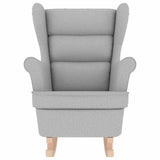 Chaise à bascule gris nuage 74x90x102 cm tissu