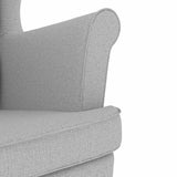 Chaise à bascule gris nuage 74x90x102 cm tissu