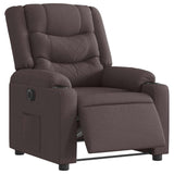 Fauteuil inclinable électrique Marron foncé Tissu