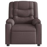 Fauteuil inclinable électrique Marron foncé Tissu
