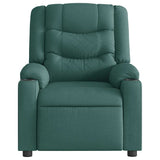 Fauteuil inclinable électrique Vert foncé Tissu