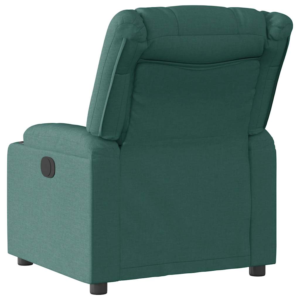 Fauteuil inclinable électrique Vert foncé Tissu