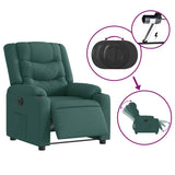 Fauteuil inclinable électrique Vert foncé Tissu