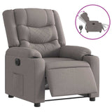 Fauteuil inclinable électrique Taupe Tissu